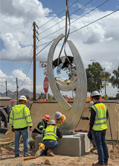 Bolting down the sculpture