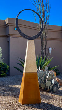 Cast iron, LImestone, Steel sculpture