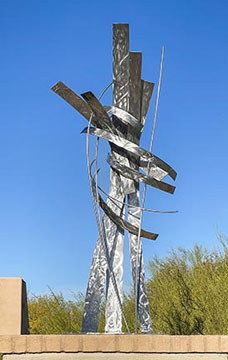 Dancers stainless steel sculpture