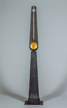 Wrought iron, stainless steel and steel sculpture