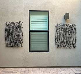 Twig wall sculpture