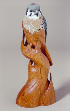 Cherry wood carving with steel