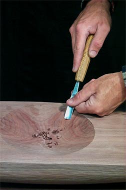 Carving with a gouge