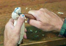 Carving with knife